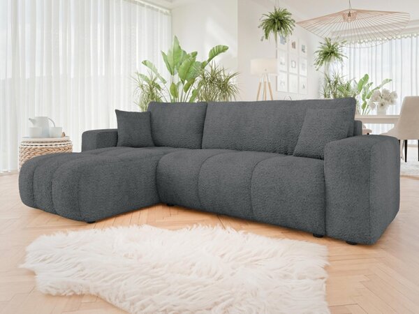 Rohová rozkládací sedačka Larow Boucle, Potah: Coral 65 5903211452062
