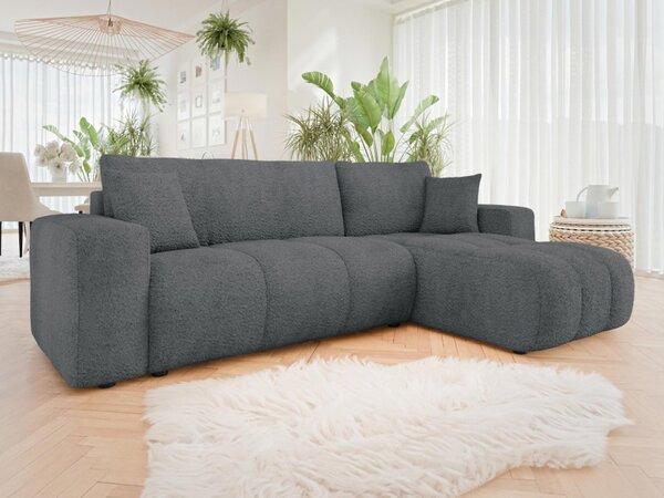 Rohová rozkládací sedačka Larow Boucle, Potah: Coral 80 5903211452086