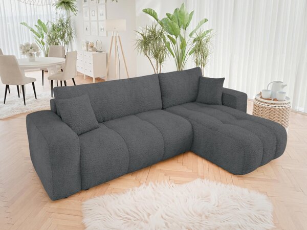 Rohová rozkládací sedačka Larow Boucle, Potah: Coral 80 5903211452086
