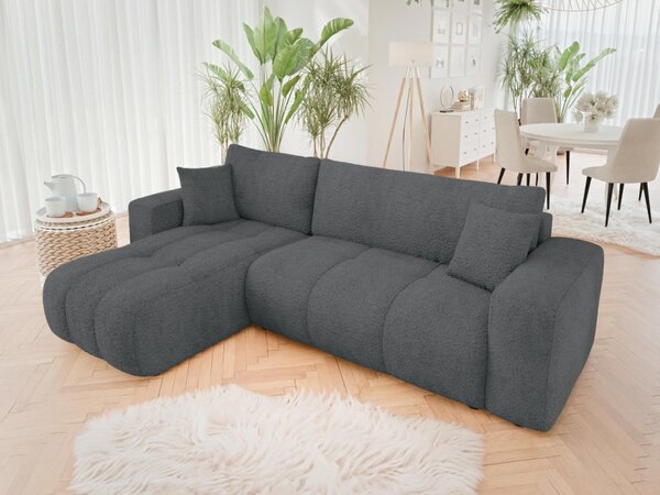 Rohová rozkládací sedačka Larow Boucle, Potah: Coral 80 5903211452086