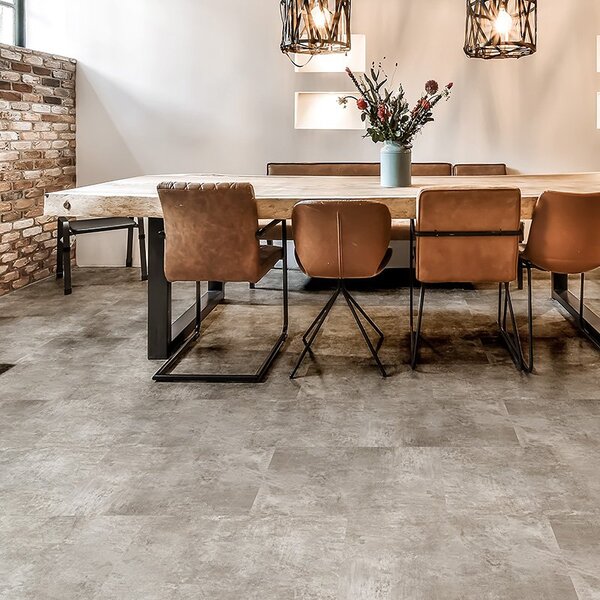 Vinylová plovoucí podlaha BRASED Aquafix Object Click 1053 Beton hlazený šedý 1,95 m²
