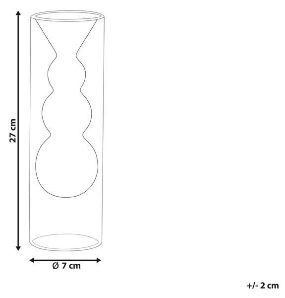 Váza na květiny KALOCHI 27 cm Sklo Tyrkysová