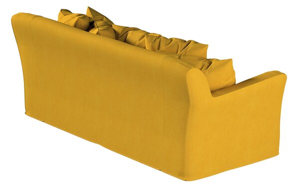 Potah na pohovku IKEA Tomelilla rozkládací barva žlutá látka pletený vzor
