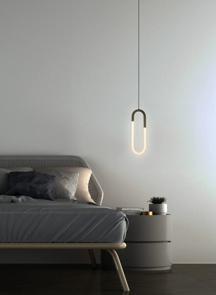 LED moderní lustr Nexus černá