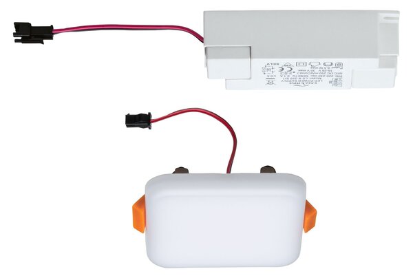 P 92393 LED vestavné svítidlo Veluna VariFit IP44 hranaté 75x75mm 4,5W 3.000K satén - PAULMANN