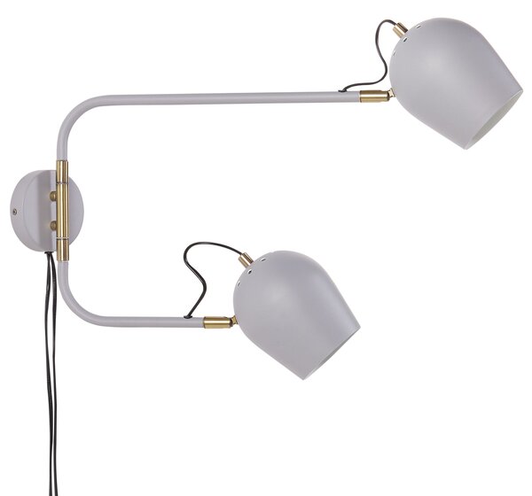 Nástěnná lampa ESTRELLA Světle šedá Kov Nastavitelná