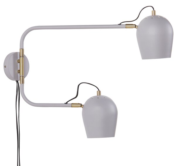 Nástěnná lampa ESTRELLA Světle šedá Kov Nastavitelná