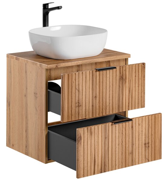 Koupelnová skříňka s umyvadlem a deskou ADEL Oak DU60/1 | 60 cm