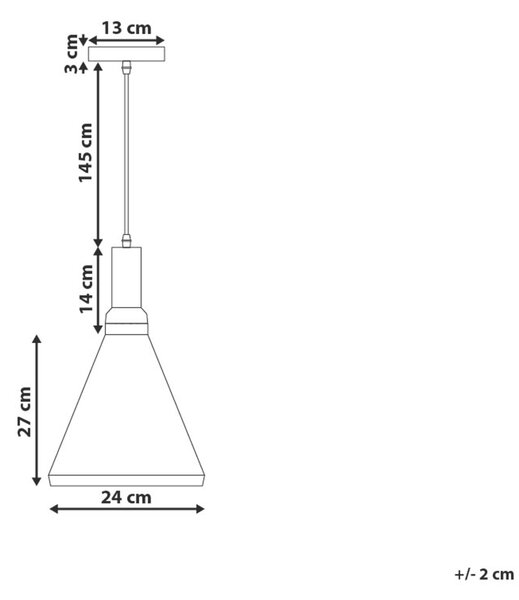 Závěsná lampa MACKENZIE Kov Černá