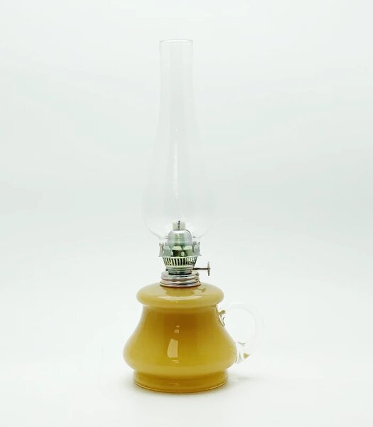 Sklárna Častolovice - Petrolejová lampa Tereza - Bambus - světle hnědá