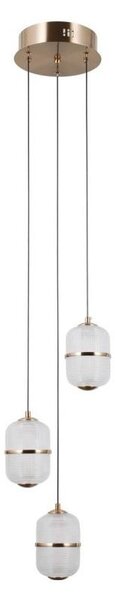 ITALUX PND-34375-3-HBR - LED Lustr na lanku ALANI 3xLED/5W/230V 3000K zlatá