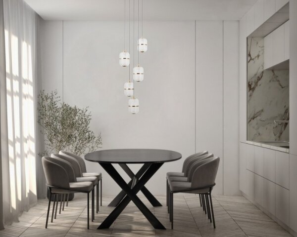 ITALUX PND-34375-5-BK - LED Lustr na lanku ALANI 5xLED/5,6W/230V 3000K černá