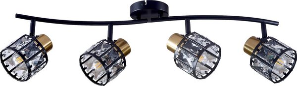 Přisazený lustr ZAHARA 4xE27/10W/230V černá