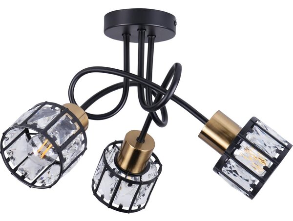 Přisazený lustr ZAHARA 3xE27/10W/230V černá