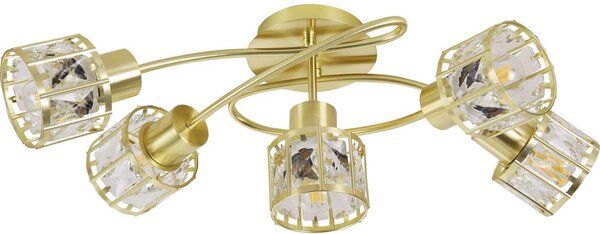 Přisazený lustr ZAHARA 5xE27/10W/230V zlatá