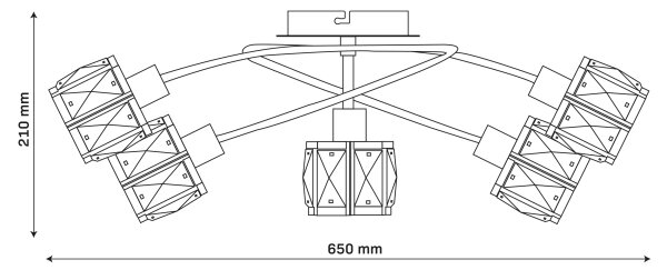 Přisazený lustr ZAHARA 5xE27/10W/230V zlatá