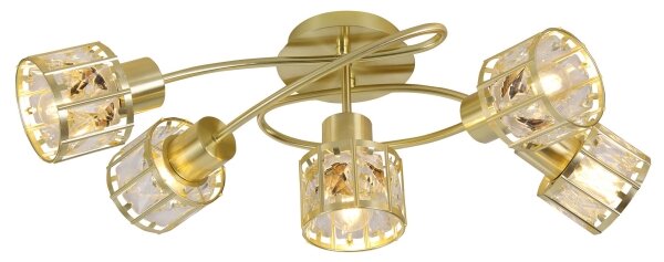 Přisazený lustr ZAHARA 5xE27/10W/230V zlatá