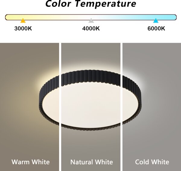 Brilagi - LED Stmív. strop. sv. ORINO LED/54W/230V 3000-6000K černá pr. 43 cm+DO