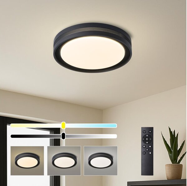 Brilagi -LED Stmív. strop. sv. KREON LED/54W/230V 3000-6000K černá pr. 38 cm +DO