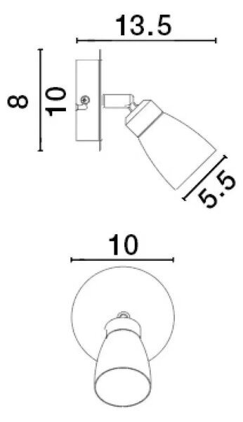 Designové bodové svítidlo Cono 8 bílé – Bílá