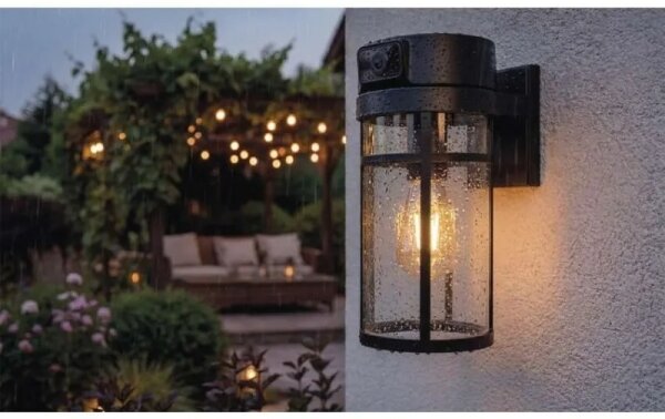 Venkovní nástěnné svítidlo s kamerou 1xE27/15W/230V Wi-Fi IP44