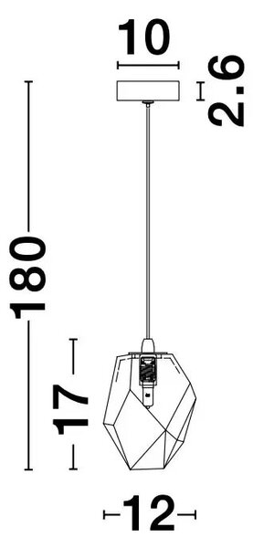 Retro lustr Ice 12 bílé – Bílá