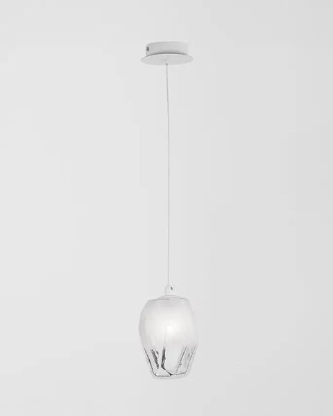 Retro lustr Ice 12 bílé – Bílá