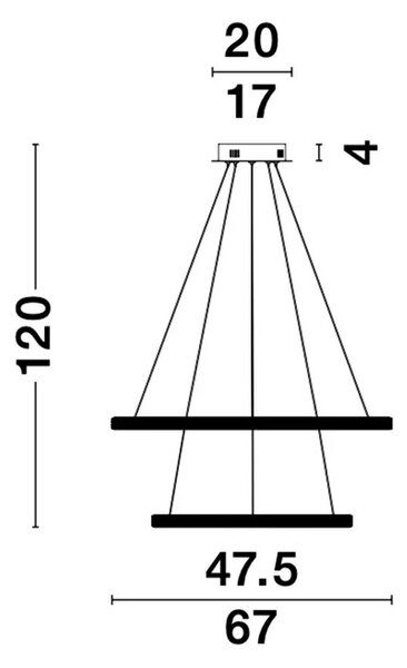 LED lustr Nager 59 černé – Černá