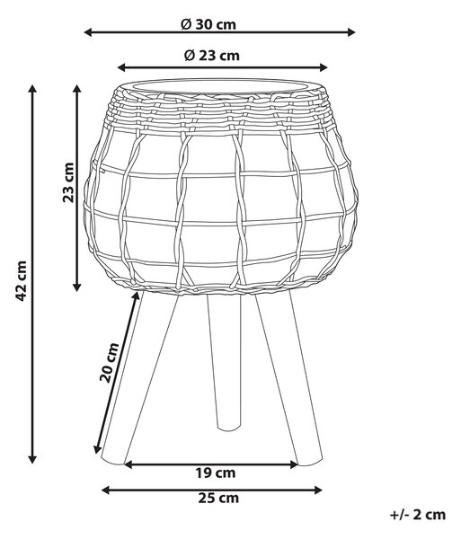 Květináč na stojanu DARMERA 30 cm Světle hnědá