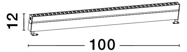 Venkovní LED svítidlo Wall Washer A 100 černá