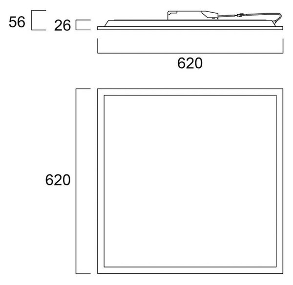 Sylvania LED panel Start, 62,5 x 62,5 cm, 840, DALI, 30 W