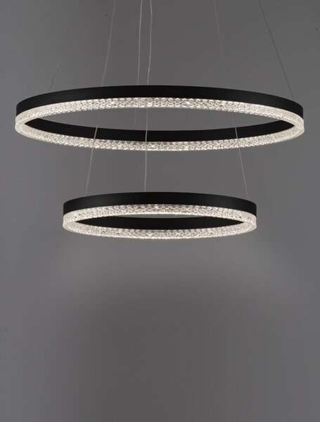LED lustr Adria 2 černé – Černá