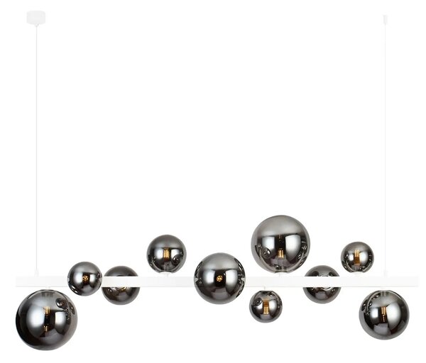 Lustr na lanku Bubbles 10 bílé – Bílá