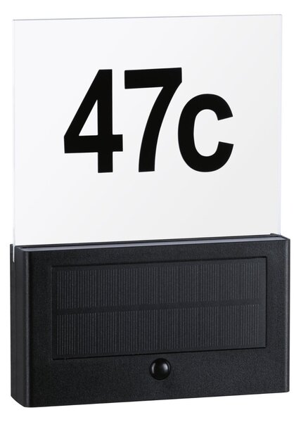 P 94577 Solární LED domovní číslo a svítidlo Neda pohybové čidlo IP44 3000K antracit - PAULMANN