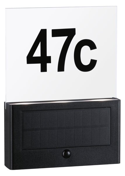 P 94577 Solární LED domovní číslo a svítidlo Neda pohybové čidlo IP44 3000K antracit - PAULMANN