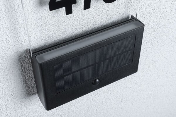 P 94577 Solární LED domovní číslo a svítidlo Neda pohybové čidlo IP44 3000K antracit - PAULMANN