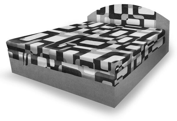 Polohovací čalouněná postel RUDY 180x200 cm, šedá látka