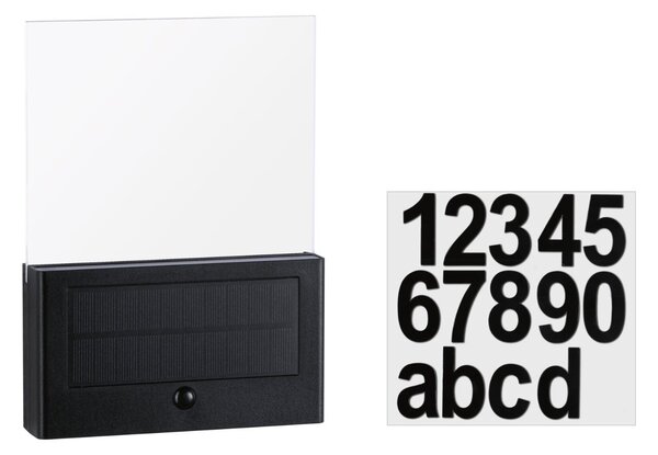 P 94577 Solární LED domovní číslo a svítidlo Neda pohybové čidlo IP44 3000K antracit - PAULMANN