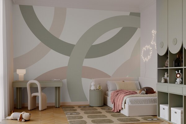 Fototapety Abstrakce s kruhy, Fototapety geometrie, w05709 : uwalls.cz