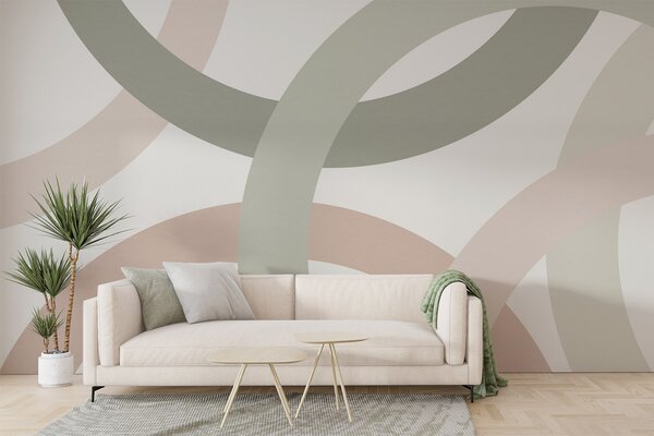 Fototapety Abstrakce s kruhy, Fototapety geometrie, w05709 : uwalls.cz