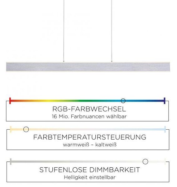 Paul Neuhaus Závěsné LED svítidlo Q-ADRIANA, 35W, d. 110 cm, ZigBee 2700-5000K