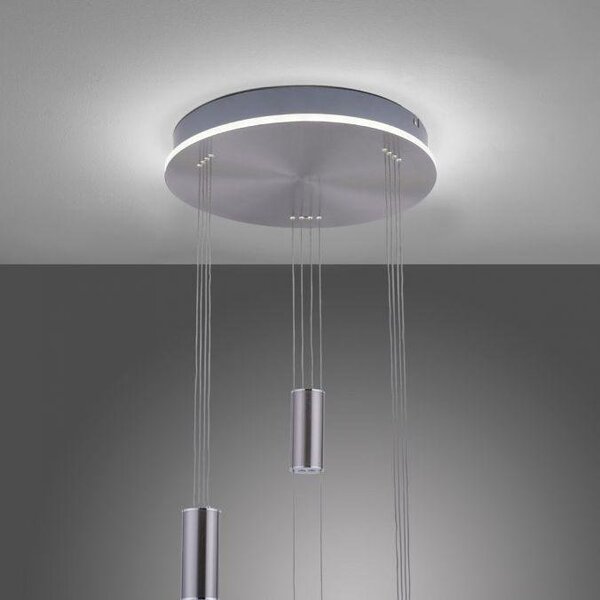 Paul Neuhaus Závěsné LED svítidlo Q-ETIENNE, 35W, ø 44 cm, CCT 2700-5000K Barva: ocel