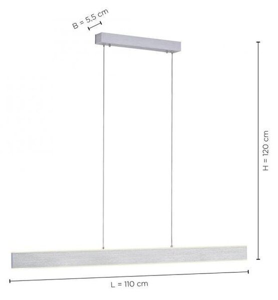 Paul Neuhaus Závěsné LED svítidlo Q-ADRIANA, 35W, d. 110 cm, ZigBee 2700-5000K