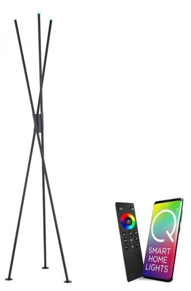 Paul Neuhaus Stojací LED lampa Q-PETER, 10W, v. 170 cm, Smart Home 2700-5000K