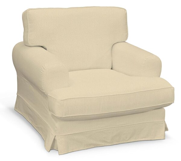 Potah na křeslo IKEA Ekeskog barva krémová látka lesklé, pletený vzor