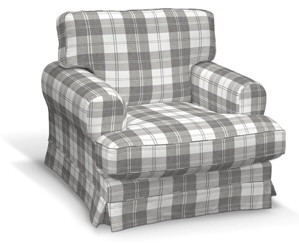 Potah na křeslo IKEA Ekeskog barva šedá látka pletený vzor, vzorované