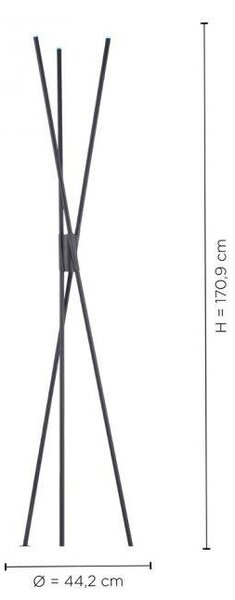 Paul Neuhaus Stojací LED lampa Q-PETER, 10W, v. 170 cm, Smart Home 2700-5000K