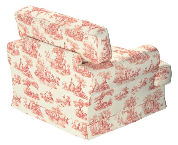 Potah na křeslo IKEA Ekeskog barva červená látka vzorované