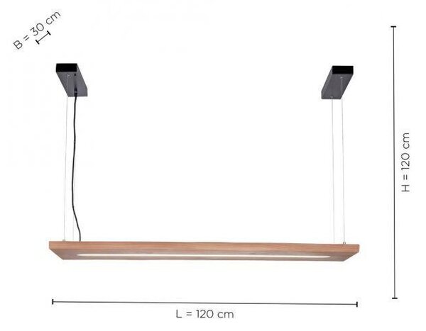 Paul Neuhaus Závěsné LED svítidlo PALMA, 27W, d. 120 cm, CCT 2700-5000K