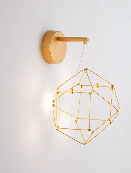 Designové nástěnné svítidlo Nebula zlatá